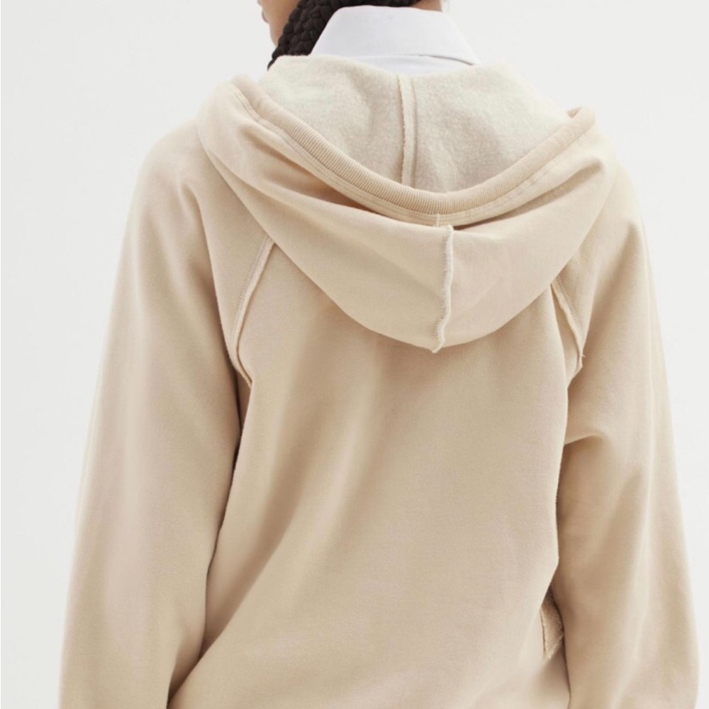 Urban Outfitters Bdg Carl Textured Hoodie Sweatshirt Drawcord Embroider Varsity - Picture 7 of 8